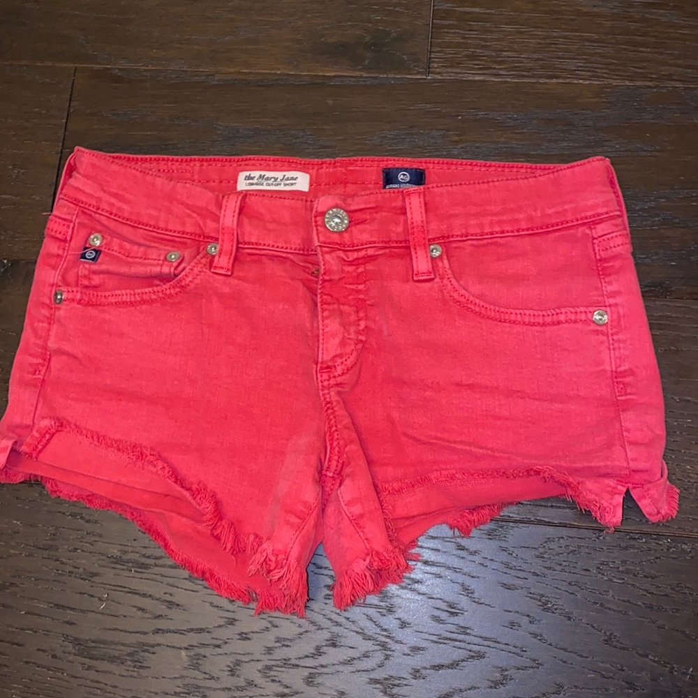 Red Adriano Goldschmied cut offs